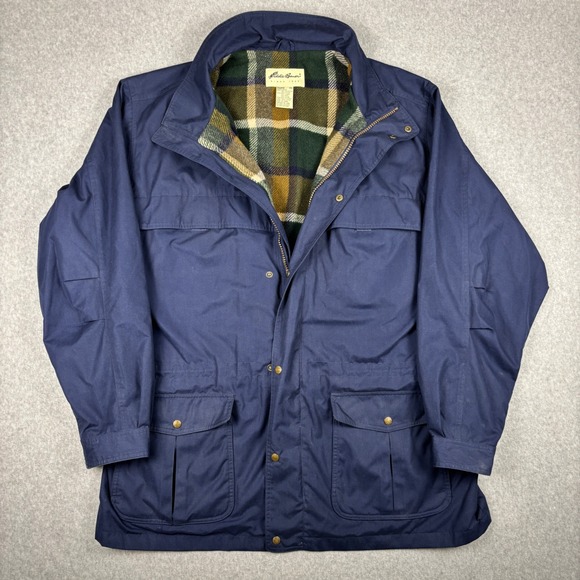 Eddie Bauer Other - Eddie Bauer Mountain Parka Mens XXL Tall Navy Blue Wool Chore Coat Lined Jacket